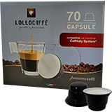 Lollo Nero Espresso (70 capsule compatibili con Caffitaly)