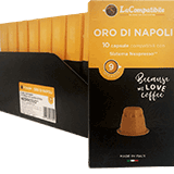 Lacompatibile Oro di Napoli (100 capsule autoprotette compatibili con Nespresso)